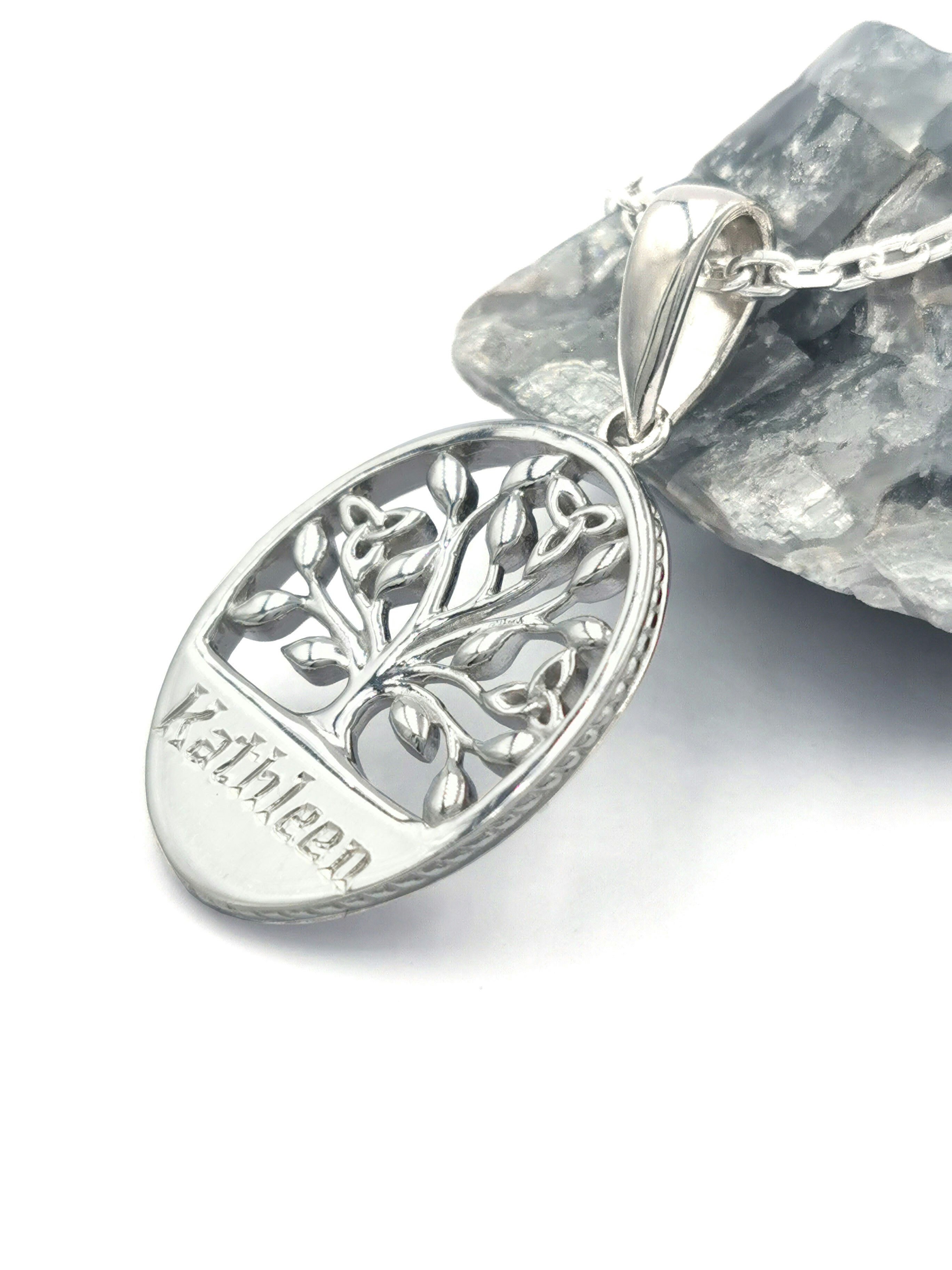 Sacred Trees Collection by Soul Engraver Details about   Irish Silver Pendant Hawthorn